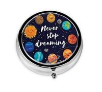 Cute Planet This Small, Round, Three-Compartment Travel Pill Box is Perfect for Storing Daily medications, Vitamins, and on-The-go.