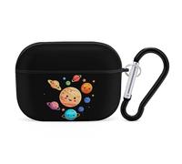 Cute Planets, Solar System, Space Cosmos Galaxy Earphone Case PC Bluetooth Earbud Case Headphone Cases Compatible with Airpods Pro Black-style