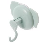 Cute Plastic Suction Cup Hook Winter Season Elephant for Bathroom Kitchen | Twist Lock Vacuum Mount, Wall Friendly Design, Green Plastic Finish, for Keys and Hanging Planters