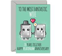 Cute Platinum Anniversary Card for Wife, 70 Years Together