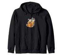 Cute Platypus Hugging Boba Tea Zip Hoodie