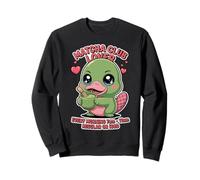 cute platypus Matcha Latte Social Club Retro Green Matcha Sweatshirt