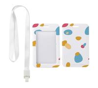 Cute Playful Card Holder with White Lanyard, ID Card Badge Holders Lanyard, Vertical Cards Protector for Work, Vertical Name Badges Protector for Men, Delivery Driver Accessories Nurse Essentials