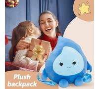 Cute Plush Backpack, Flame Fashion Handbag, 12 Inches Stuffed Doll Backpack with Soft Plush, Adjustable Shoulder Straps Kids Backpacks with Fun Character Design, Bag Accessory for Girls