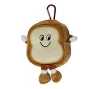 Cute Plush Bag - Funny Burger Toasted Coin Holder Keychain Soft Plush Zipper Keychain | Mini Kids Coin Purse for , Headphones Keys, Toast Buns, Consulte la descripción, See description