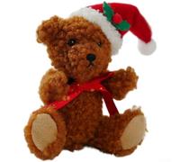 Cute Plush Bear Ornament for Christmas Tree Decor(E) | Adorable plush design, perfect tree hanging, soft cuddly texture, festive white color, all ages appeal