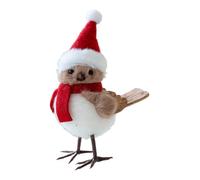 Cute Plush Bird Christmas Tree Hanging Pendant Decorations For Xmas Party 2026 Birds New Fake Hats Year Decor Gifts With ornaments bird figurine christmas birds Santa Hanging friends Holiday D