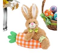 Cute Plush Bunny - Soft Cartoon Home Decoration with Carrot | Easter Bunny Toy | Spring Accessory for Girls Kids Teens Family Friends Party Holidays