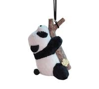 Cute Plush Car Mirror - Turtle Panda - Reverse Magic, Interior Hanging Decoration | Exquisite Mini Fabricated Animal Decoration Accessory, Fluffy Character Keychain for Bags R