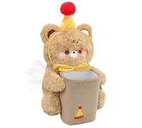 Cute Plush Car Tissue Holder and Trash Can - Animal Car Tissue Box and Trash Bin - Automobile Paper Dispenser Case Garbage Storage Decorative Organizer for Vehicle RV Auto Sedan SUV