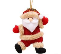 Cute Plush Christmas Ornaments for Tree Decor, Soft Stuffed Hanging Figures | Including Santa for claus, Snowman, Reindeer and Bear, Adorable Fabric Baubles for Wreath Garland(The Elderly Person)