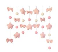 Cute Plush Curtain for Door Window Wall, cutecore room decor, Heart Shaped Door Curtain with Pink Bow, Romantic Home Decor, Valentine's Day Wedding Decoration (31 pieces)
