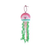 Cute Plush Keychain Jellyfish - Glowing Purse Accessories Bag Charm Key Ring Toy | Comfortable Women Bag Charm Pendant Exquisite Cute Plush Keychain, Red, Refer to description
