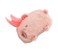 Cute Plush Pen Bag - Capybara Shape, Soft Plush Construction, Lightweight, Soft Stationery , Compact Carrying Solution, Stationery Bag Imm , For Travel In School Dorm, In, Pink