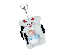 Cute Plush Photocard Holder - Cartoon Puppy Photocard Cover - Plush Animal Card Sleeve Keychain for Bank Card, Student Card, Bus Card, Photocard