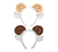 Cute Plush Sheep Horn Headband 2pcs Cloth Hair Hoop