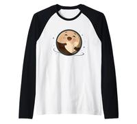 Cute Pluto Planet Hug Astronomy Humor Raglan Baseball Tee