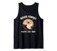 Cute Pluto Planet Hug Never Forget Est 1930 Astronomy Humor Tank Top