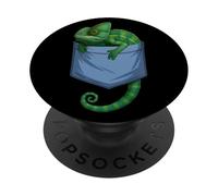 Cute Pocket Chameleon Lizard Lovers Herpetologist PopSockets Adhesive PopGrip