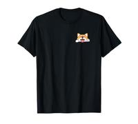 Cute Pocket Shiba Inu Dog Holder Walking Gift T-Shirt