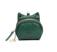 Cute Pocket-Sized Solid Color Mini Coin Purse for Women, Frog Shape Change Wallet, Key Lipstick Card Holder (Green)