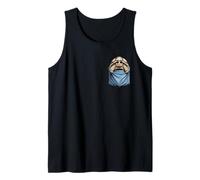 Cute Pocket Sulcata Tortoise Lovers Tank Top