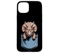 Cute Pocket Triceratops Dinosaur Lovers Case for iPhone 15 Plus