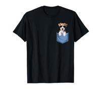 Cute Pocket Wire Hair Fox Terrier Lover Dog Mom T-Shirt