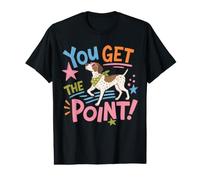 Cute Pointer Dog You Get The Point Funny Pet Humor Value Graphic T-Shirt