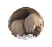 cute polar bear animals Shower Cap for Women Double Layers Thick Hair Caps Reusable Waterproof Bath Caps with Elastic Band Hair Hat Washable Shower Hat for Men Women Spa Salon