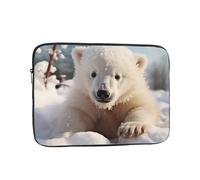 Cute Polar Bear Baby Laptop Case 15 inch, TSA Laptop Sleeve Shockproof Protective Notebook Case Water Resistant Computer Carrying Cover Briefcase Handbags Men Women Computer Bag