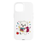 Cute Polar Bear Back to School Kids Teacher Student Case for iPhone 15