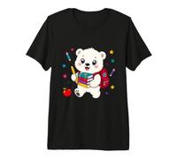 Cute Polar Bear Back to School Kids Teacher Student Premium T-Shirt