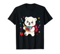 Cute Polar Bear Back to School Kids Teacher Student Value Graphic T-Shirt, Men, Black, L