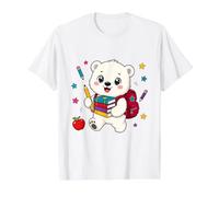 Cute Polar Bear Back to School Kids Teacher Student Value Graphic T-Shirt, Men, White, L