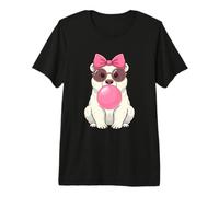 Cute Polar Bear Bubble Gum Men Women Premium T-Shirt