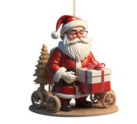 Cute Polar Bear Christmas Scene Decoration - Personalised Christmas Tree Pendant & Bauble