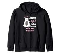 Cute Polar Bear Just a Girl Who Loves Polar Bears Zip Hoodie