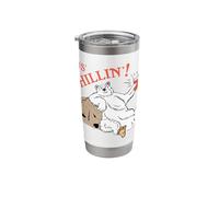 Cute Polar Bear Just Chilling and Having A Cold Drink Stainless Steel Insulated Tumbler