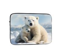 Cute Polar Bear Laptop Case 17 inch, TSA Laptop Sleeve Shockproof Protective Notebook Case Water Resistant Computer Carrying Cover Briefcase Handbags Men Women Computer Bag