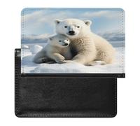 Cute Polar Bear Passport Holder with Card Slots Portable Passport Cover Compact Waterproof Passports Protector