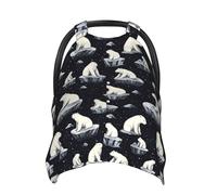 Cute Polar Bear Print Baby Car Seat Covers, Breathable Nursing Cover Breastfeeding Cover, Stroller Covers, Multi-use Infant Carseat Canopy, Baby Boys Girls Newborn Essentials