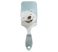 Cute Polar Bear Retro Bathtub anti static brush for thin hair Designed scalp massager for short hair with Ergonomic handle cepillo para pelo rizado