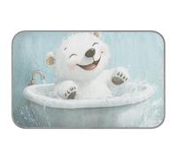 Cute Polar Bear Retro Bathtub Summer Cooling for Dogs Self Cooling cat Bed for Outdoor for Doggy Outdoor pet Foldable cama Fria para perro M