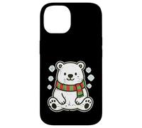Cute Polar Bear With Scarf Case for iPhone 14