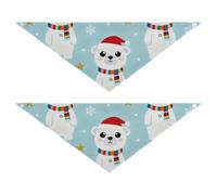 Cute Polar Bears Pet Soft and Light Skin 2 Packs for Festival Dress Up Pets at Different Stages 30 × 12 2in