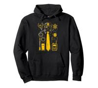 Cute Police Officer Badge and Gear Pullover Hoodie