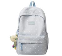 Cute Polka Dot Backpack, Large Capacity Polka Dot Bookbag Laptop Rucksack