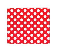 Cute Polka Dot Enhanced Control Mouse Pad with Lock Stitch Edge Large Thick Non-Slip Desk Mat for Office Task
