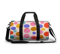 Cute Polka Dot Gym Bag for Men Women, Sturdy Oxford Cloth Travel Bags with Removable Shoulder Strap, Waterproof Duffel Bag for Fitness, Travel, Yoga